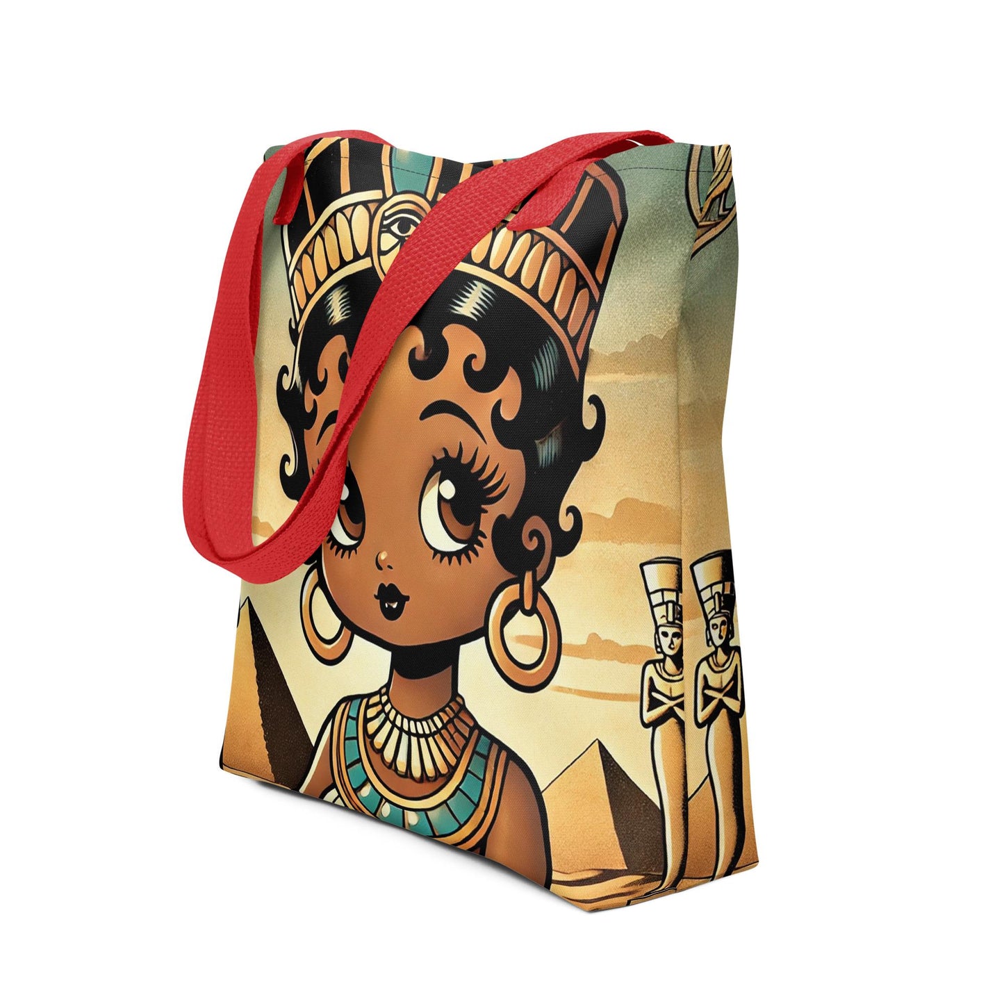 Stylish Egyptian Goddess Black Betty Boop Tote Bag Perfect Gift for Her | Vintage Inspired Black Betty Boop Tote with Egyptian Goddess Gift