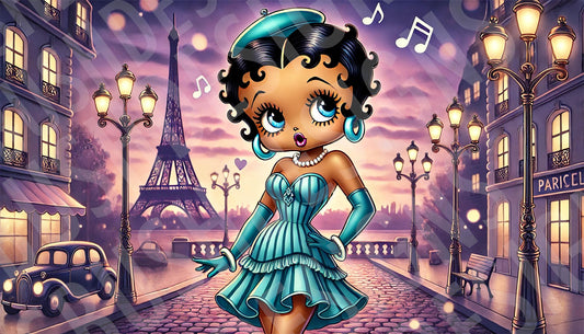 3 Adorable Black Betty Boop Paris Tumbler Wraps PNG High Resolution Files -  Black Betty Boop Files Great for Libbey & Skinny Tumblers