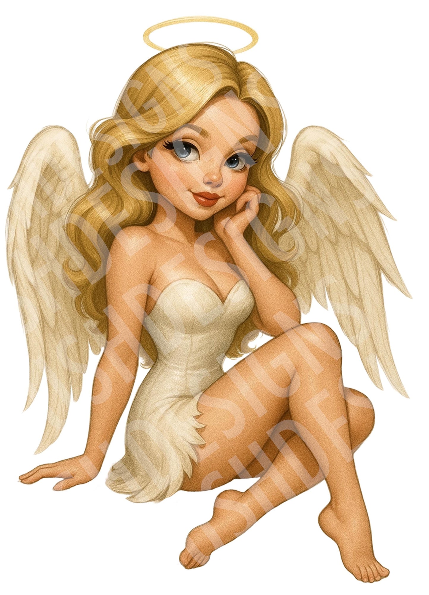 Angel & Devil Pin-Up Girl PNGs – Cute Good vs Evil Clipart Set – Retro Digital Art for Sublimation, Stickers and Crafts