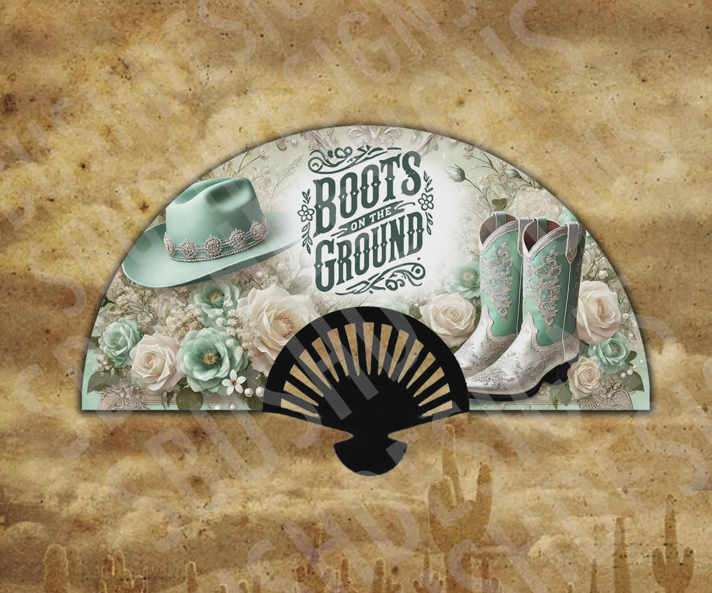 3 Set of Beautiful Clack Fan Templates - These are non editable - Set of 3 Boots on The Ground Templates for Clack Fans PNG High Quality