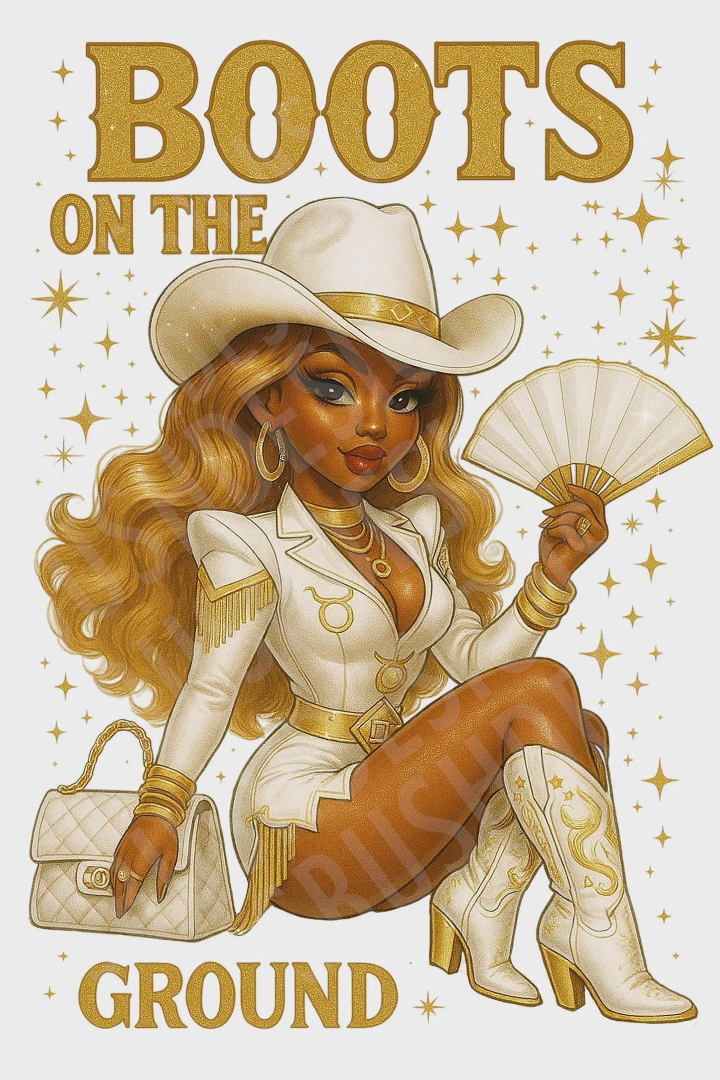 Black Betty Boop Gold Glam Boots on the Ground Image - Luxe Western Black Betty Boop Cowgirl Instant Downloads DIGITAL FILE ONLY