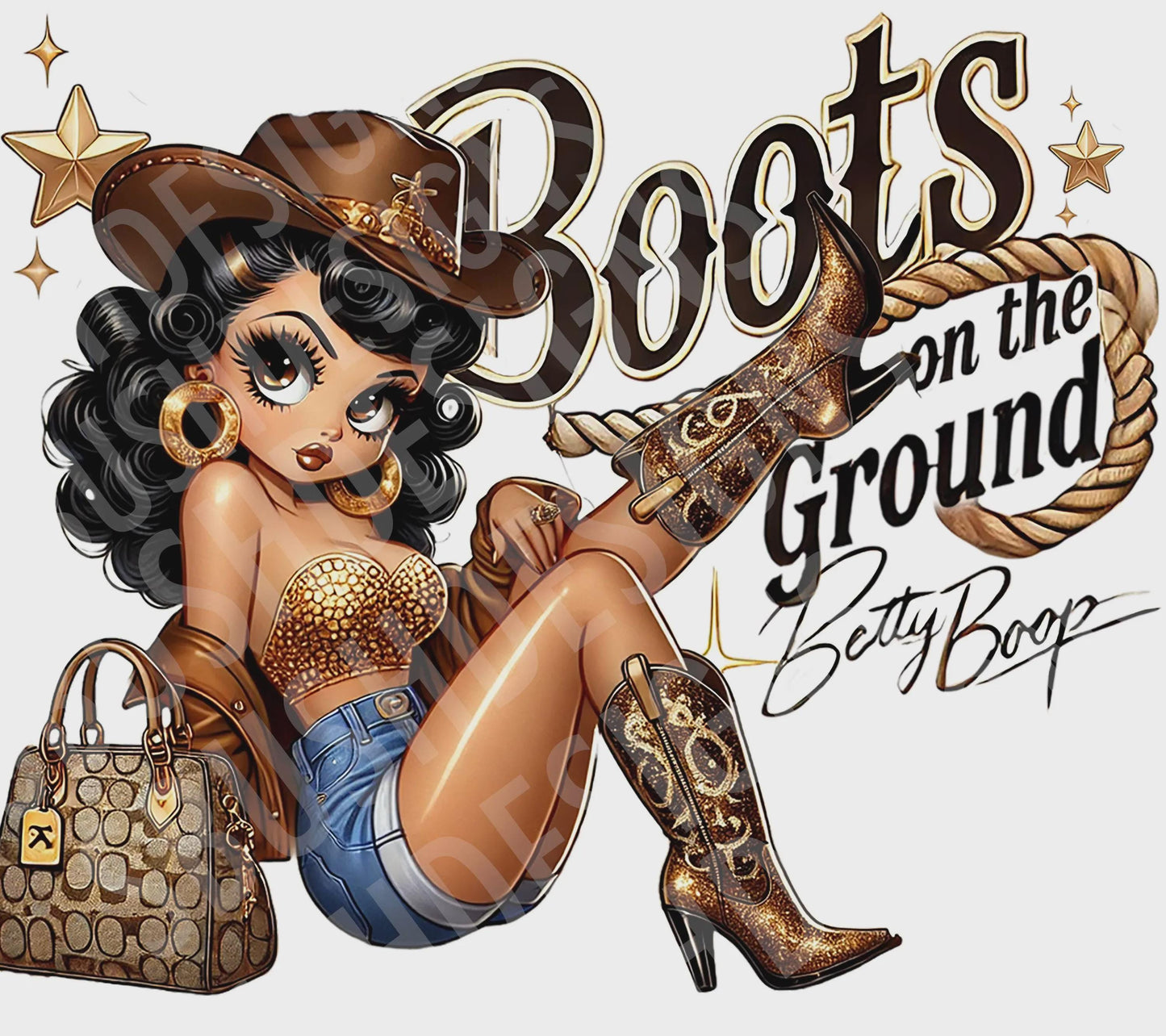 Sassy Betty Boop Boots On The Ground PNG File, Black Betty Boop, Boots on The Ground Png, Where Them Fans At Png, Boots On The Ground Shirt