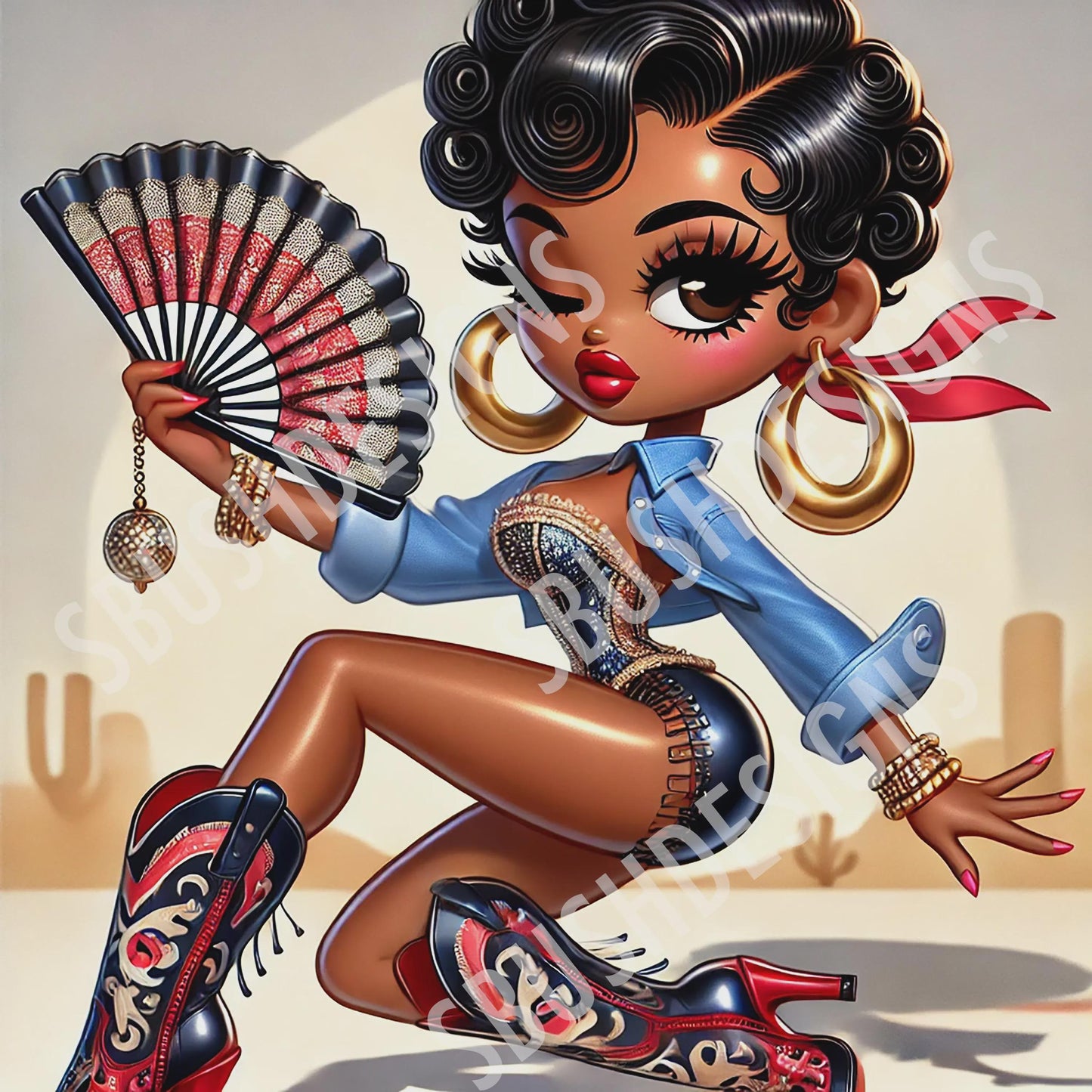Black Betty Boop Where Them Fans At Digital Files - Total of 4 Digital Files Great for Tumblers Clothing Clack Fans etc - DIGITAL FILES ONLY