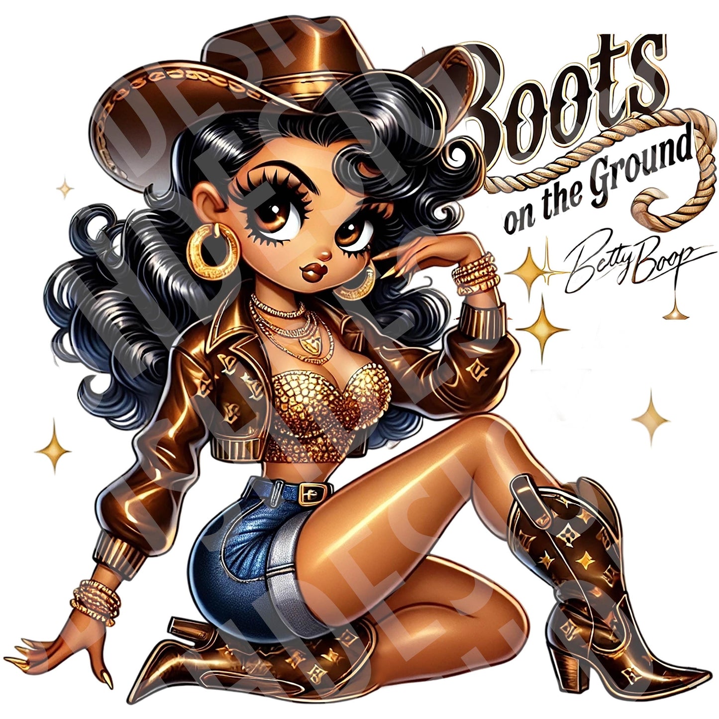 Cutesy Betty Boop Boots On The Ground PNG File, Black Betty Boop, Boots on The Ground Png, Where Them Fans At Png, Boots On The Ground Shirt