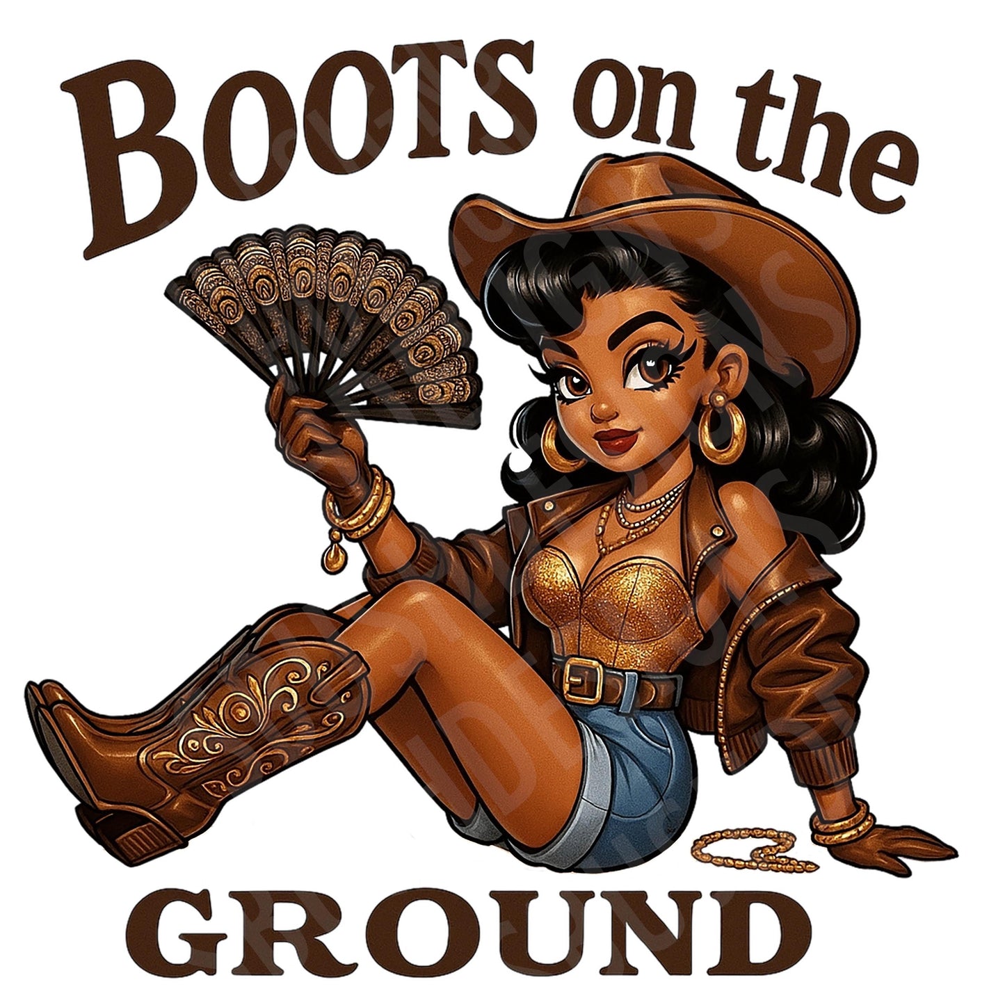 Betty Boop Boots On The Ground PNG File, Black Betty Boop Boots on The Ground PNG - Western Clack Fan Image - Instant Download DIGITAL